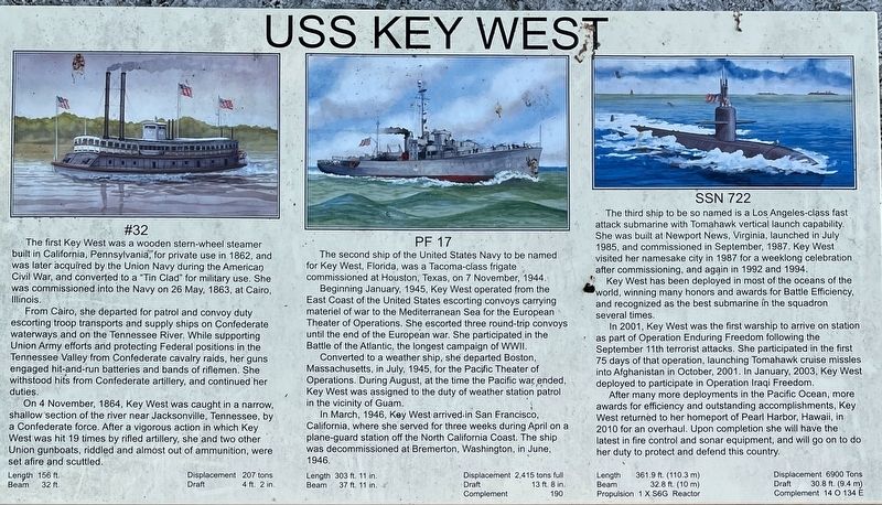 USS Key West Marker image. Click for full size.