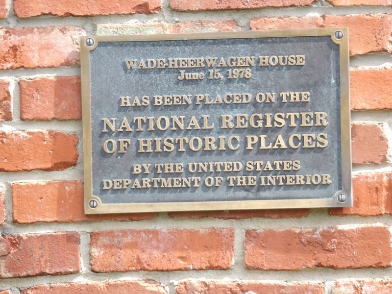 Wade-Heerwagen House Marker image. Click for full size.