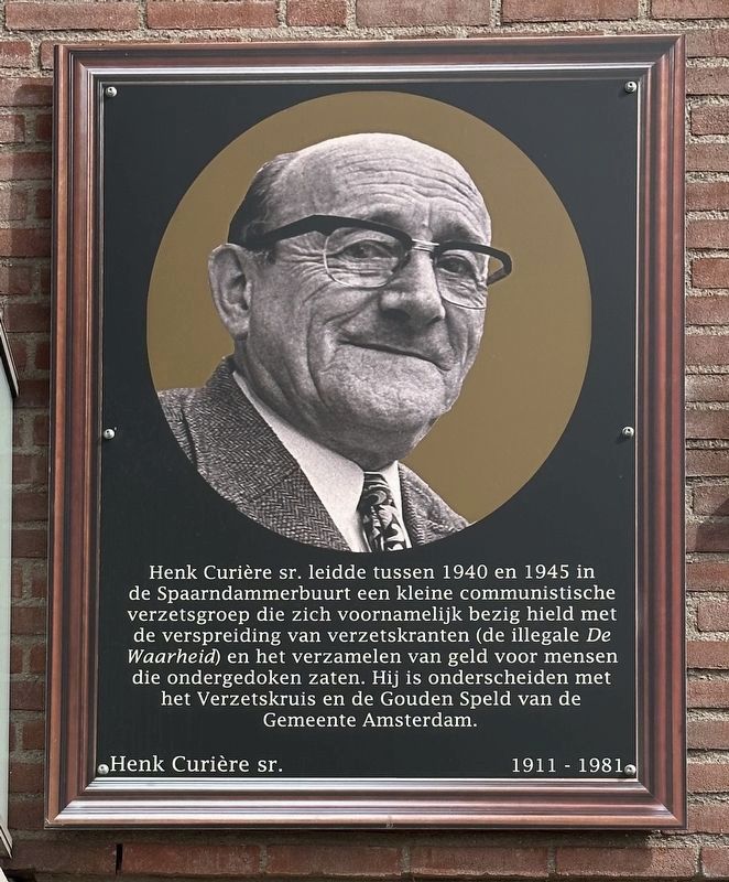 Henk Curi�re sr. Marker image. Click for full size.