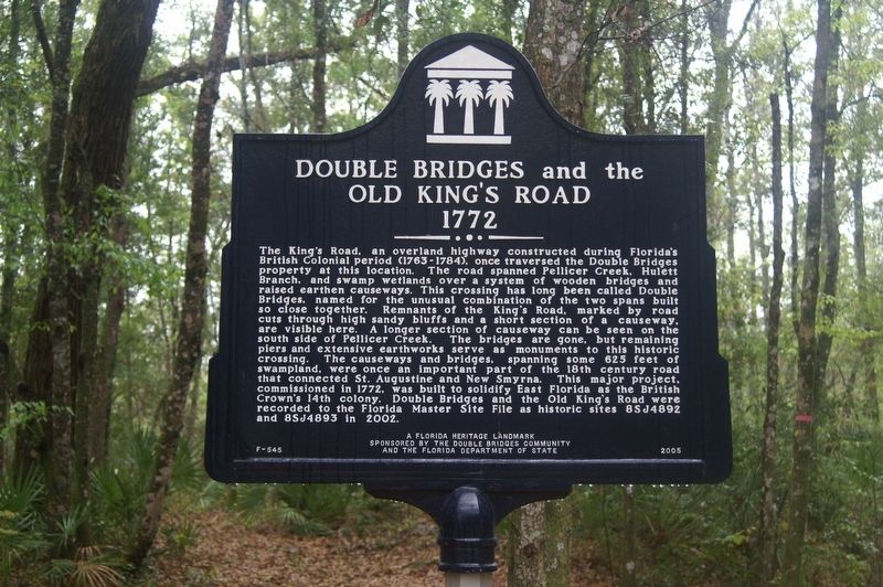 Double Bridges and the Old King's Road 1772 Marker image. Click for full size.