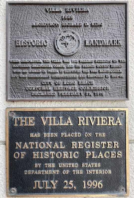Villa Riviera Marker image. Click for full size.