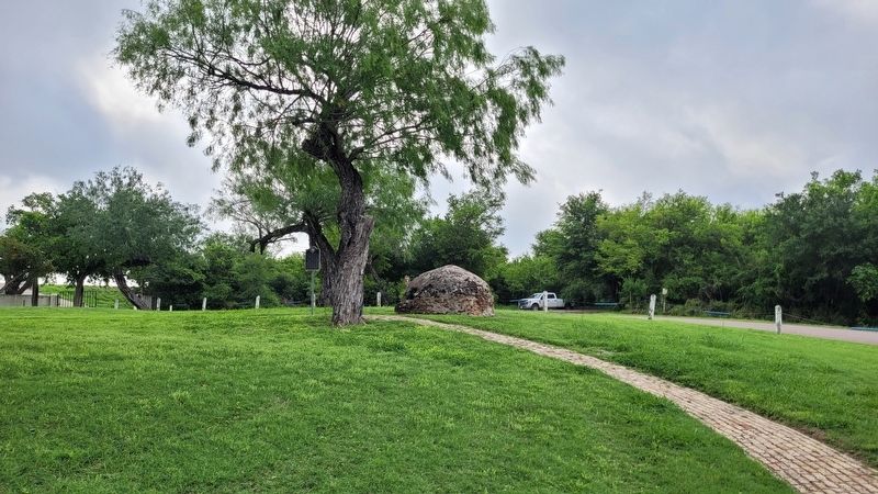 The Juan Davis Bradburn Marker in the La Lomita Historical Park. Click for full size. The Juan Davis Bradburn Marker in the La Lomita Historical Park image. Click for full size.