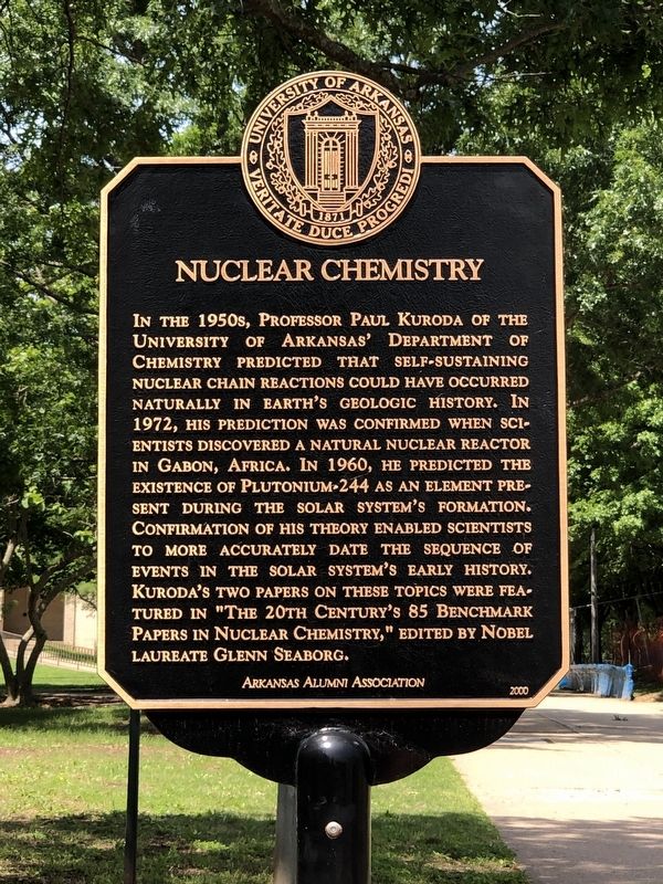 Nuclear Chemistry Marker image. Click for full size.