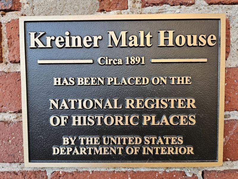Kreiner Malt House Marker image. Click for full size.