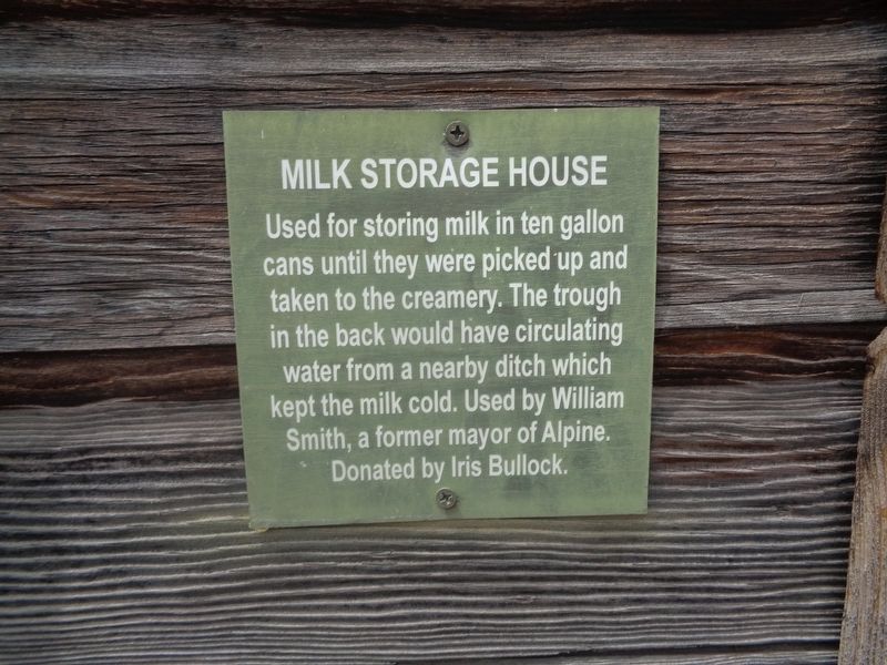 Milk Storage House Marker image. Click for full size.