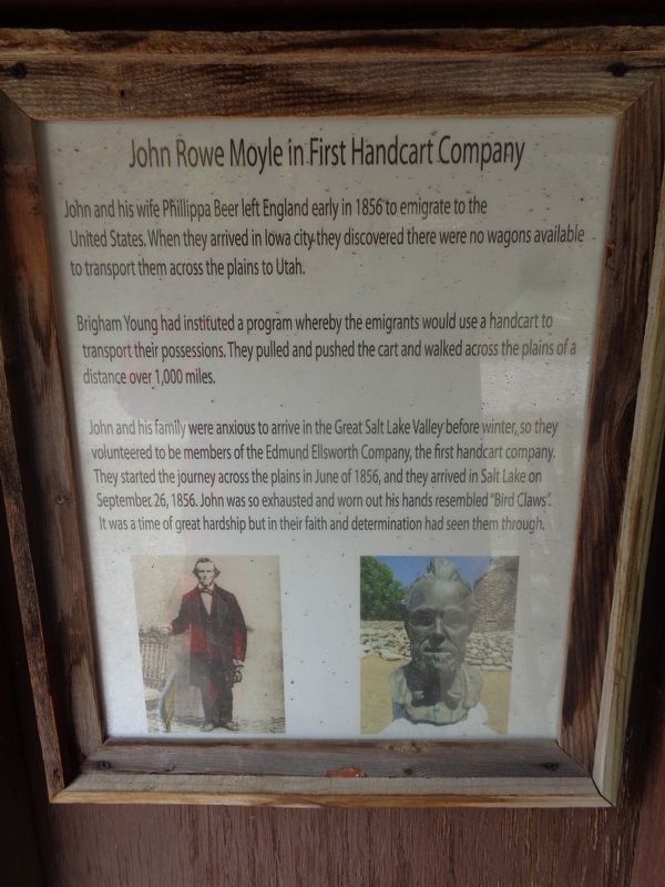 John Rowe Moyle in First Handcart Company Marker image. Click for full size.