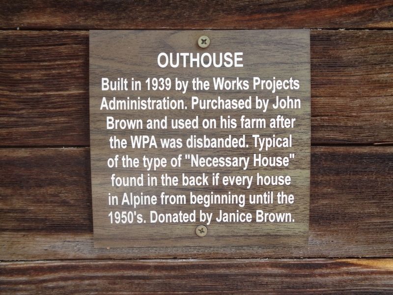 Outhouse Marker image. Click for full size.