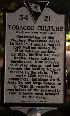 Tobacco Culture Marker, Side Two image. Click for full size.