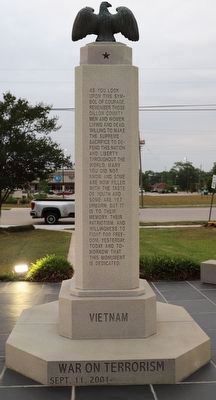 Dillon County Veterans Memorial Marker, Side Two. Click for full size. Dillon County Veterans Memorial Marker, Side Two image. Click for full size.