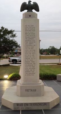 Dillon County Veterans Memorial Marker, Side Two image. Click for full size.