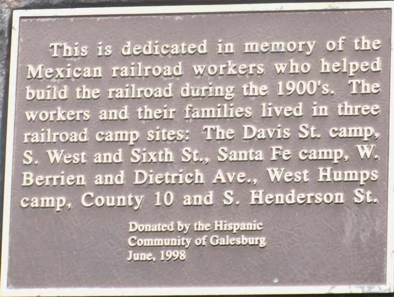 Mexican Railroad Workers Marker image. Click for full size.