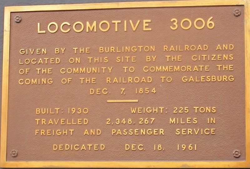 Locomotive 3006 Marker image. Click for full size.