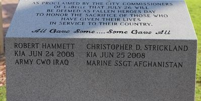 All Gave Some . . . . Some Gave All Marker. Click for full size. All Gave Some . . . . Some Gave All Marker image. Click for full size.
