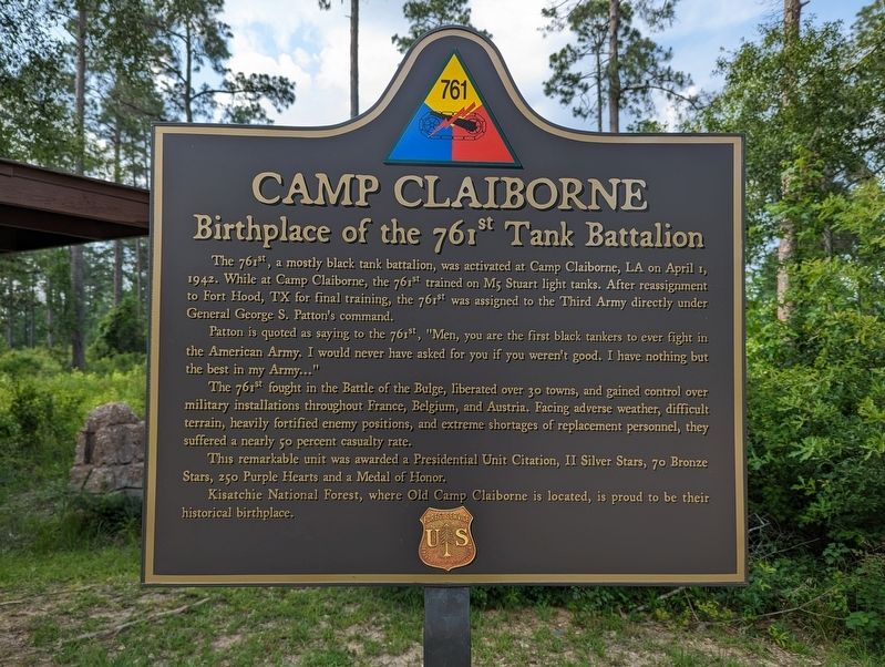 Camp Claiborne Marker. Click for full size. Camp Claiborne Marker image. Click for full size.