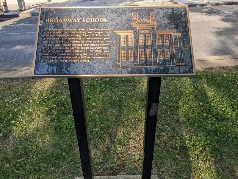 Broadway School Marker image. Click for full size.