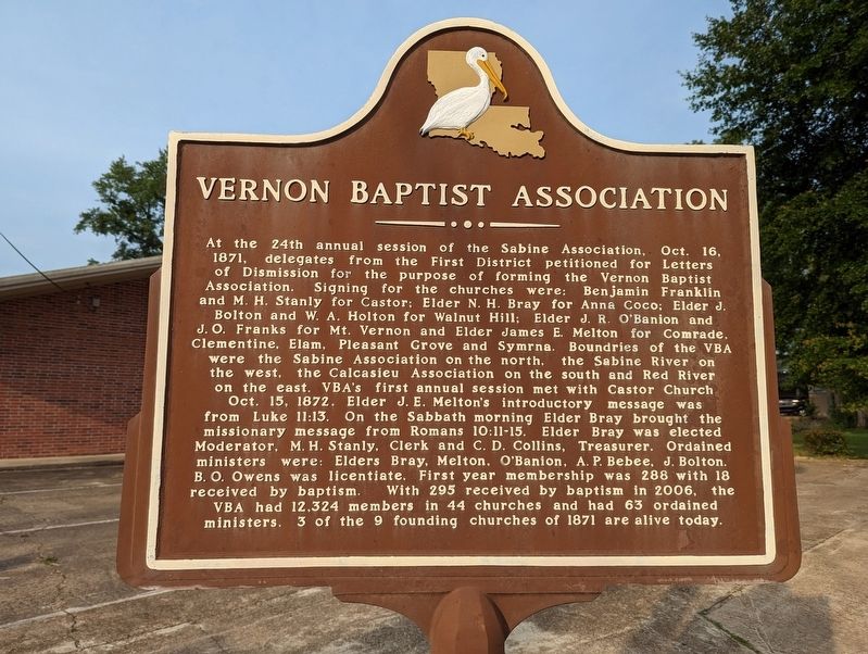 Vernon Baptist Association Marker image. Click for full size.