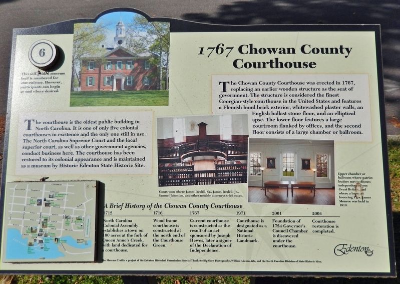 1767 Chowan County Courthouse Marker image. Click for full size.
