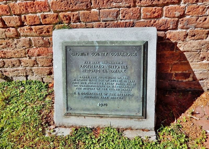 Chowan County Courthouse National Historic Landmark Marker. Click for more information. Chowan County Courthouse National Historic Landmark Marker image. Click for more information.