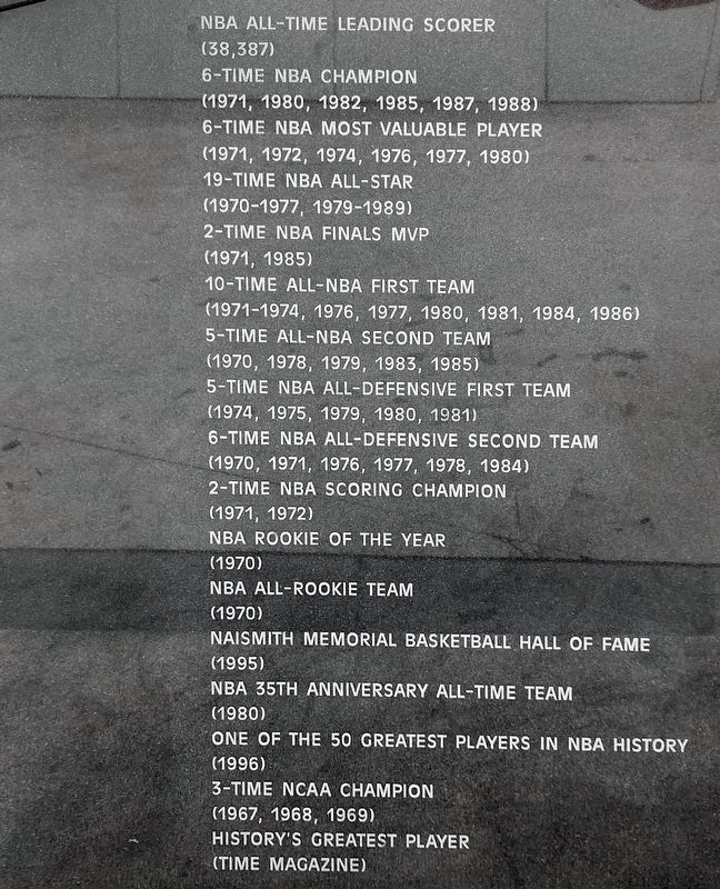 Kareem Abdul-Jabbar Marker image. Click for full size.