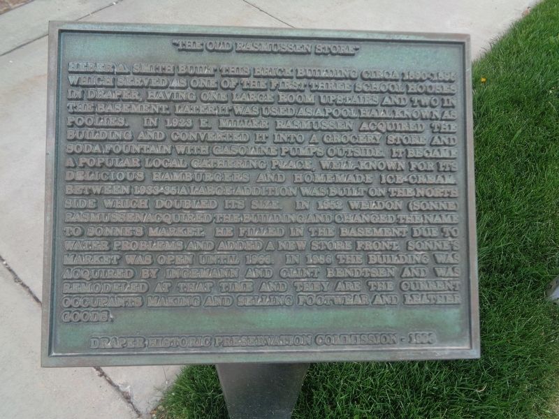 The Old Rasmussen Store Marker image. Click for full size.