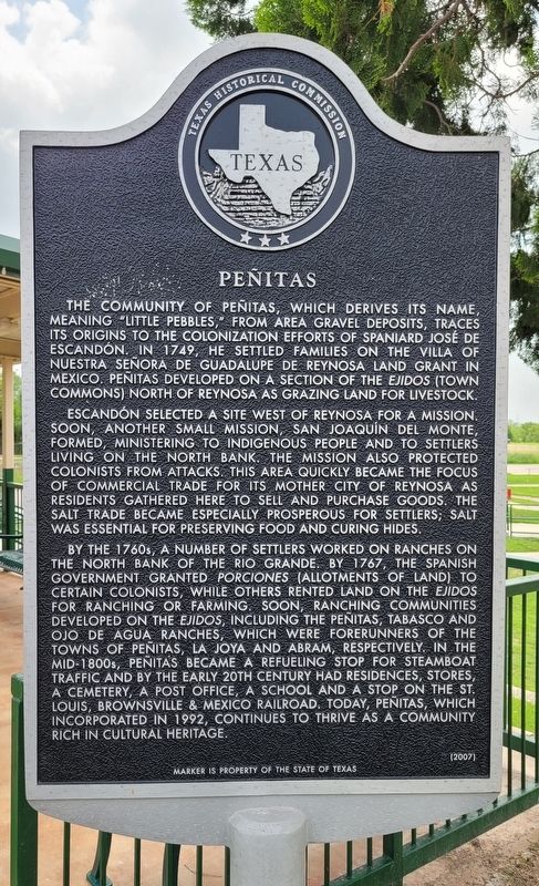 Peñitas Marker. Click for full size. Peñitas Marker image. Click for full size.