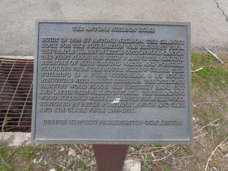 The Antone Nielson Home Marker. Click for full size. The Antone Nielson Home Marker image. Click for full size.