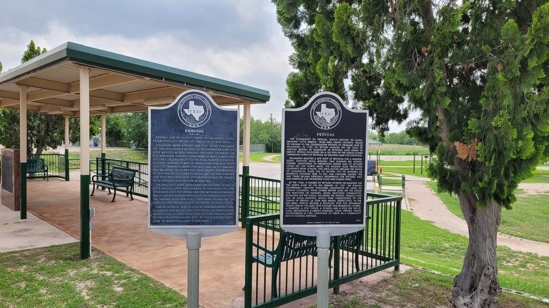 The Peñitas Marker is on the right side of the two markers. Click for full size. The Peñitas Marker is on the right side of the two markers image. Click for full size.