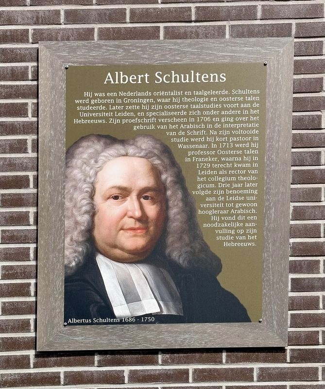 Albert Schultens Marker. Click for full size. Albert Schultens Marker image. Click for full size.