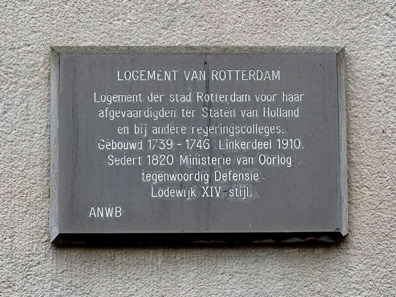 Logement van Rotterdam / Rotterdam Lodging House Marker. Click for full size. Logement van Rotterdam / Rotterdam Lodging House Marker image. Click for full size.