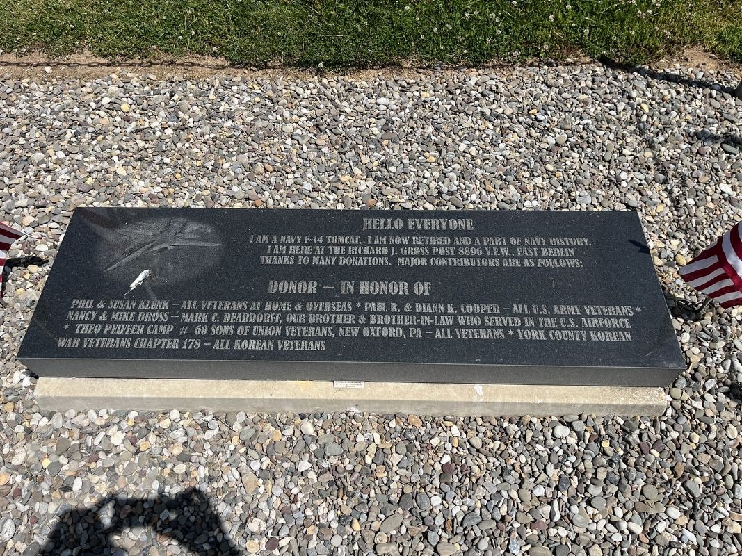 Nearby dedication plaque. Click for full size. Nearby dedication plaque image. Click for full size.