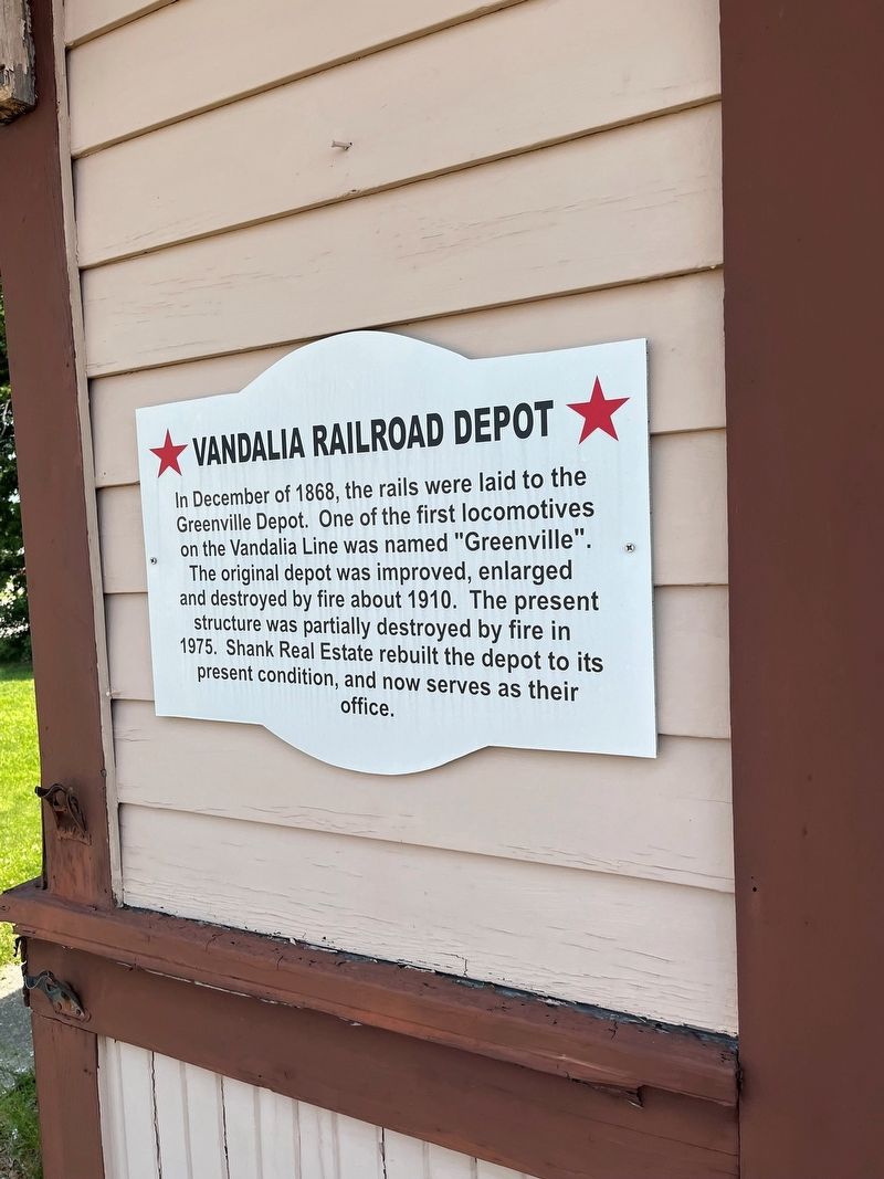 Vandalia Railroad Depot Marker image. Click for full size.