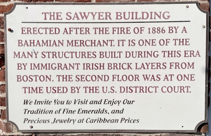 The Sawyer Building Marker image. Click for full size.