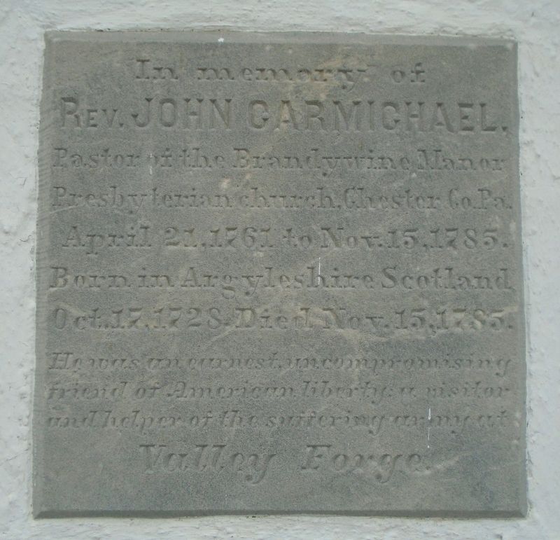 Rev. John Carmichael Marker image. Click for full size.