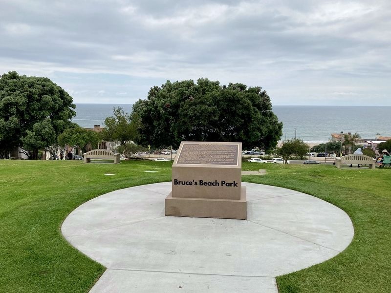 Bruces Beach Park and Marker image. Click for full size.
