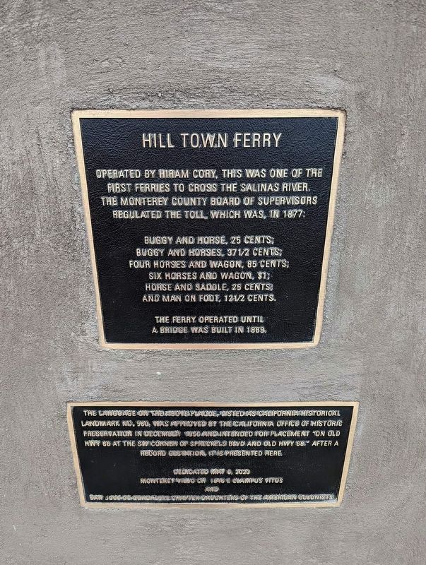 Hill Town Ferry Marker image. Click for full size.