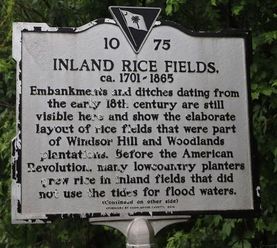 Inland Rice Fields Marker, Side One image. Click for full size.