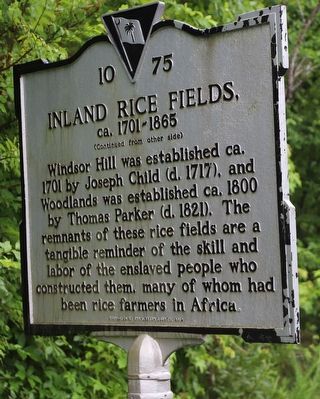 Inland Rice Fields Marker, Side Two image. Click for full size.