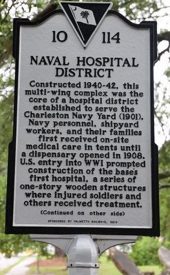 Naval Hospital District Marker, Side One image. Click for full size.