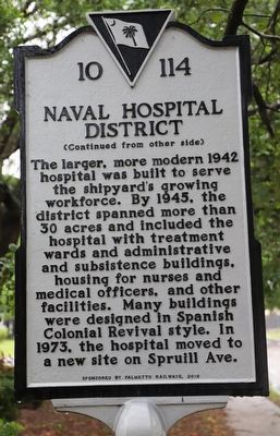 Naval Hospital District Marker, Side Two image. Click for full size.