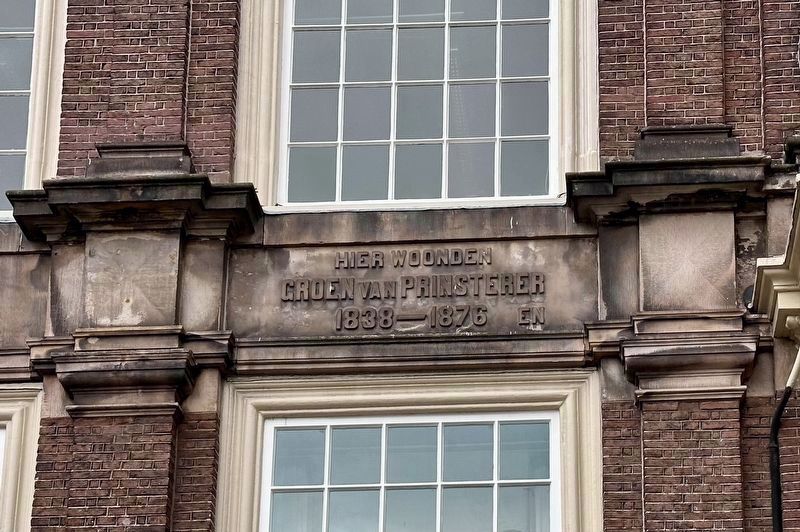 Groen van Prinsterer Marker - left panel. Click for full size. Groen van Prinsterer Marker - left panel image. Click for full size.