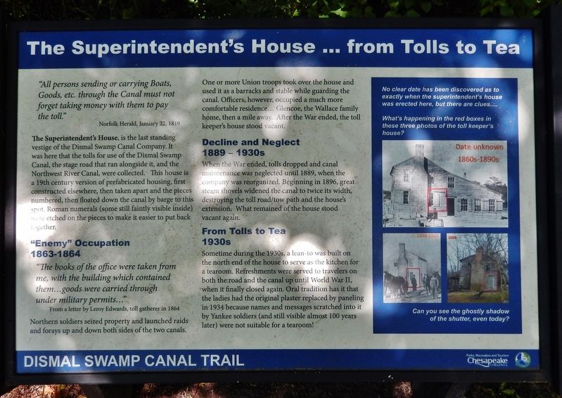 The Superintendent's House... from Tolls to Tea Marker image. Click for full size.
