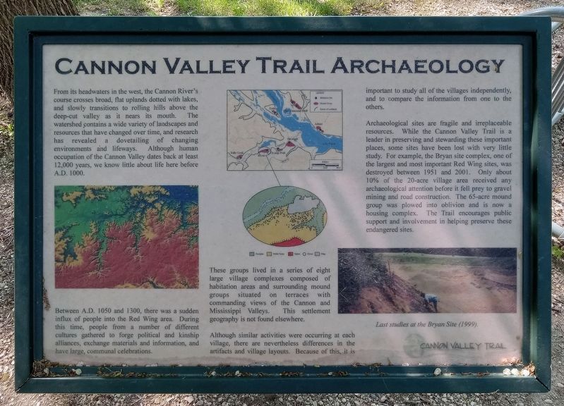 Cannon Valley Trail Archaeology Marker image. Click for full size.