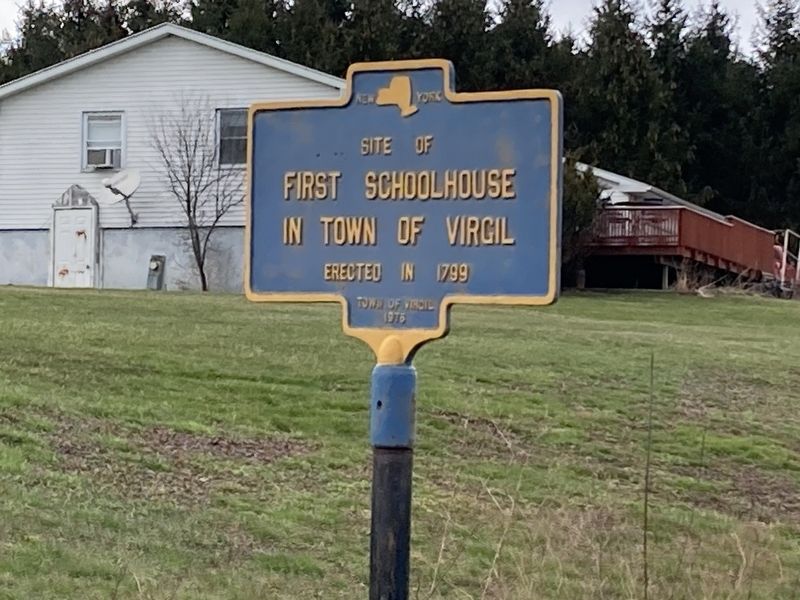 Site of First Schoolhouse Marker image. Click for full size.