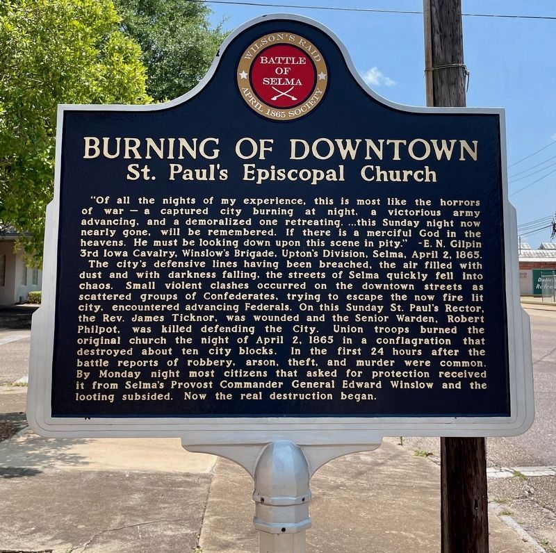 Burning of Downtown Marker image. Click for full size.