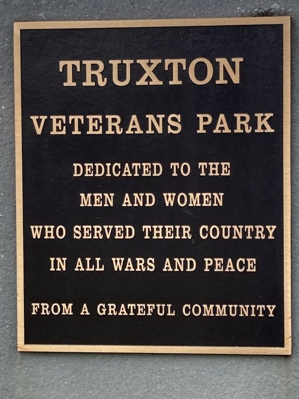 Truxton Veterans Park Marker image. Click for full size.
