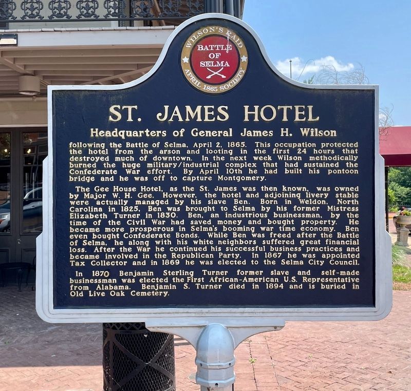 St. James Hotel Marker. Click for full size. St. James Hotel Marker image. Click for full size.