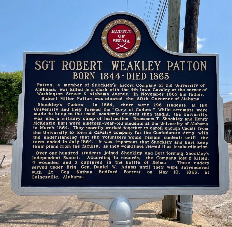 Sgt Robert Weakley Patton Marker image. Click for full size.