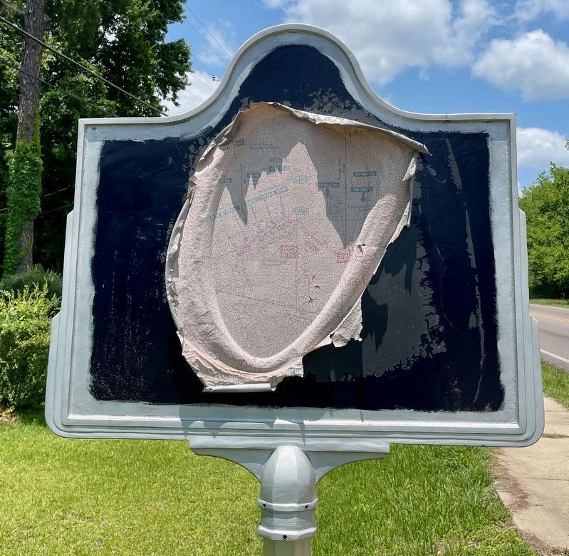 Reverse side of marker showing weathering of foil period map.. Click for full size. Reverse side of marker showing weathering of foil period map. image. Click for full size.