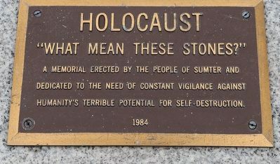 Holocaust Marker. Click for full size. Holocaust Marker image. Click for full size.
