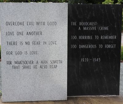 Holocaust Marker Reverse. Click for full size. Holocaust Marker Reverse image. Click for full size.